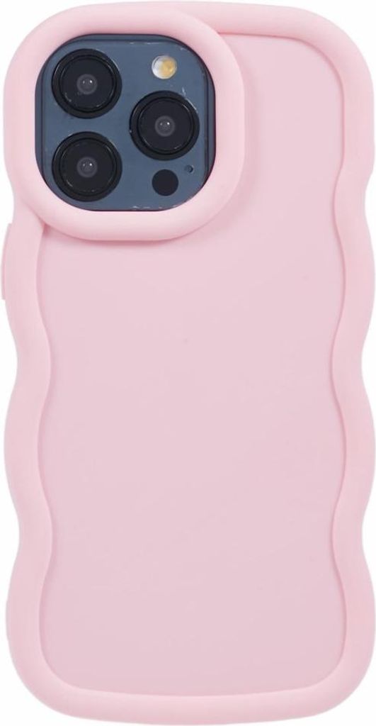 Hülle für Apple iPhone 15 Pro - Phonesta Wavy Silikon Back Cover - Rosa