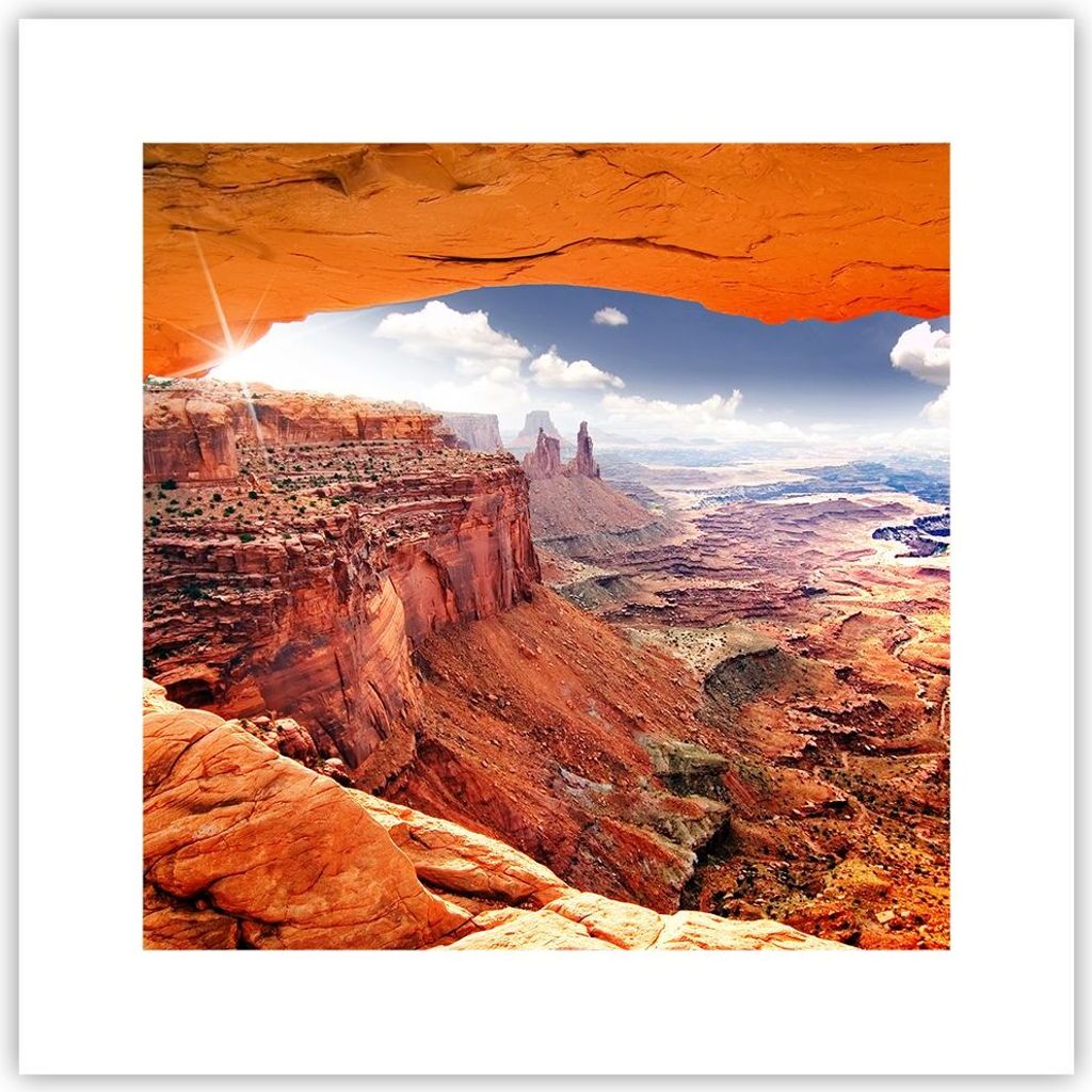 Poster - Poster ohne Rahmen - Amerika arizona schlucht geologie - 30x30 cm - Wand Bild - Wanddeko - Wandbilder - Kunstposter - Wandposter - Bilder ...
