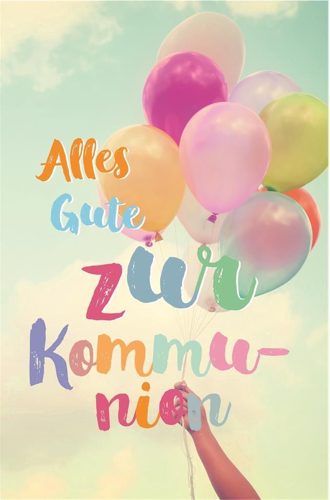 Kommunion - Glückwunschkarte im Format 11,5 x 17 cm mit Umschlag