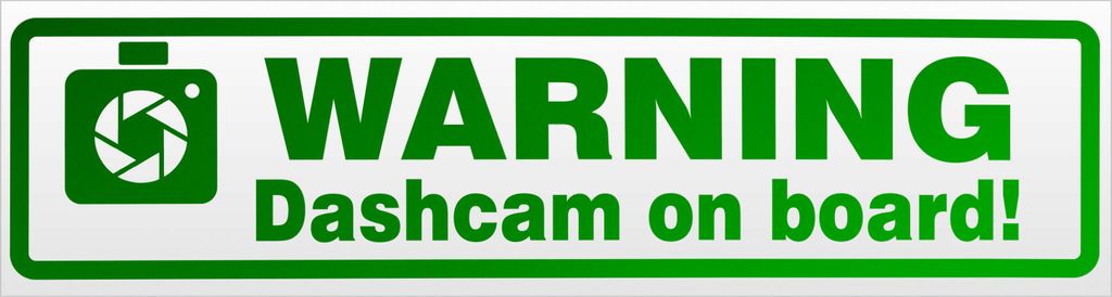 Kiwistar Dashcam Recording Magnetschild Schild magnetisch - 60cm Grün - reflektierend - Magnetfolie für Auto PKW Kfz