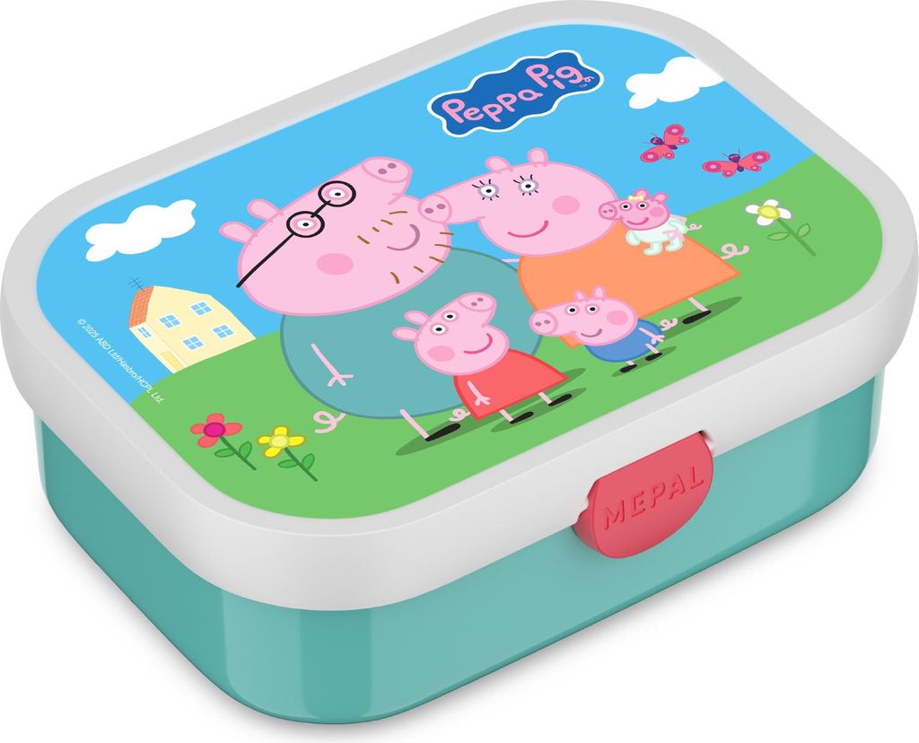 Mepal - Brotdose Campus - Bento Box Kinder - Brotdose mit Fächern & Gabel - Meal Prep Box mit Clip-Verschluss - BPA-frei & Spülmaschinenfest - 75...