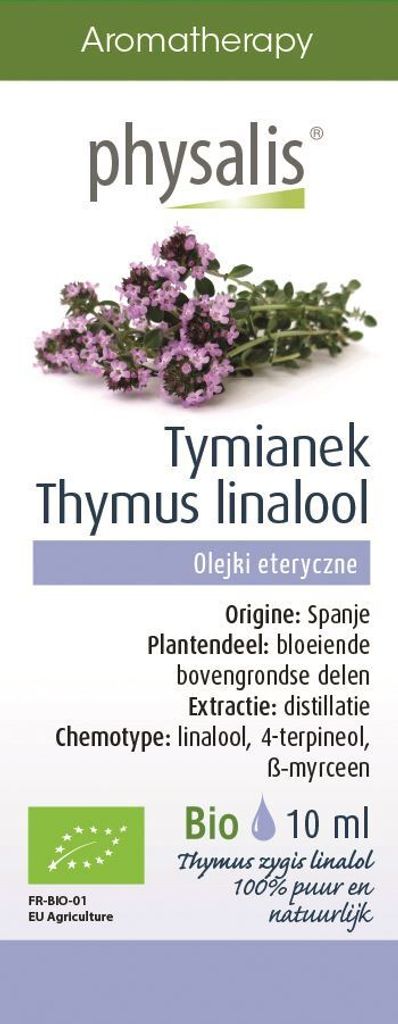 ÄTHERISCHES THYMIANÖL THYMUS ZYGIS LINALOL (TIJM LINALOOL) BIO 10 ml - PHYSALIS