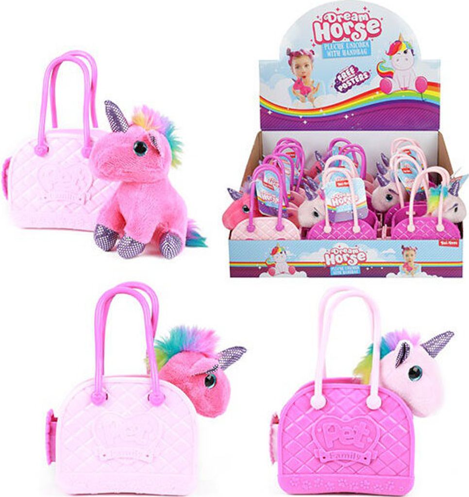 Toi-toys Toi Toys Plüsch-Einhorn in Handtasche