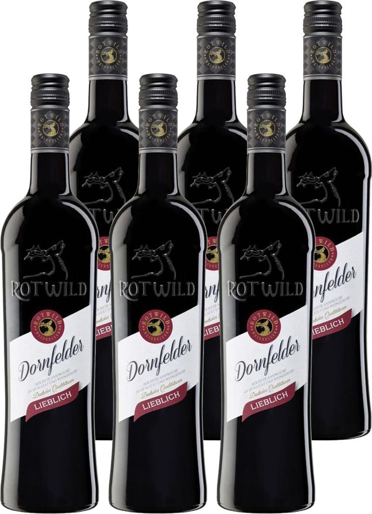 Rotwild Dornfelder doux Rheinhessen vin rouge 750ml 6er Image du produit 