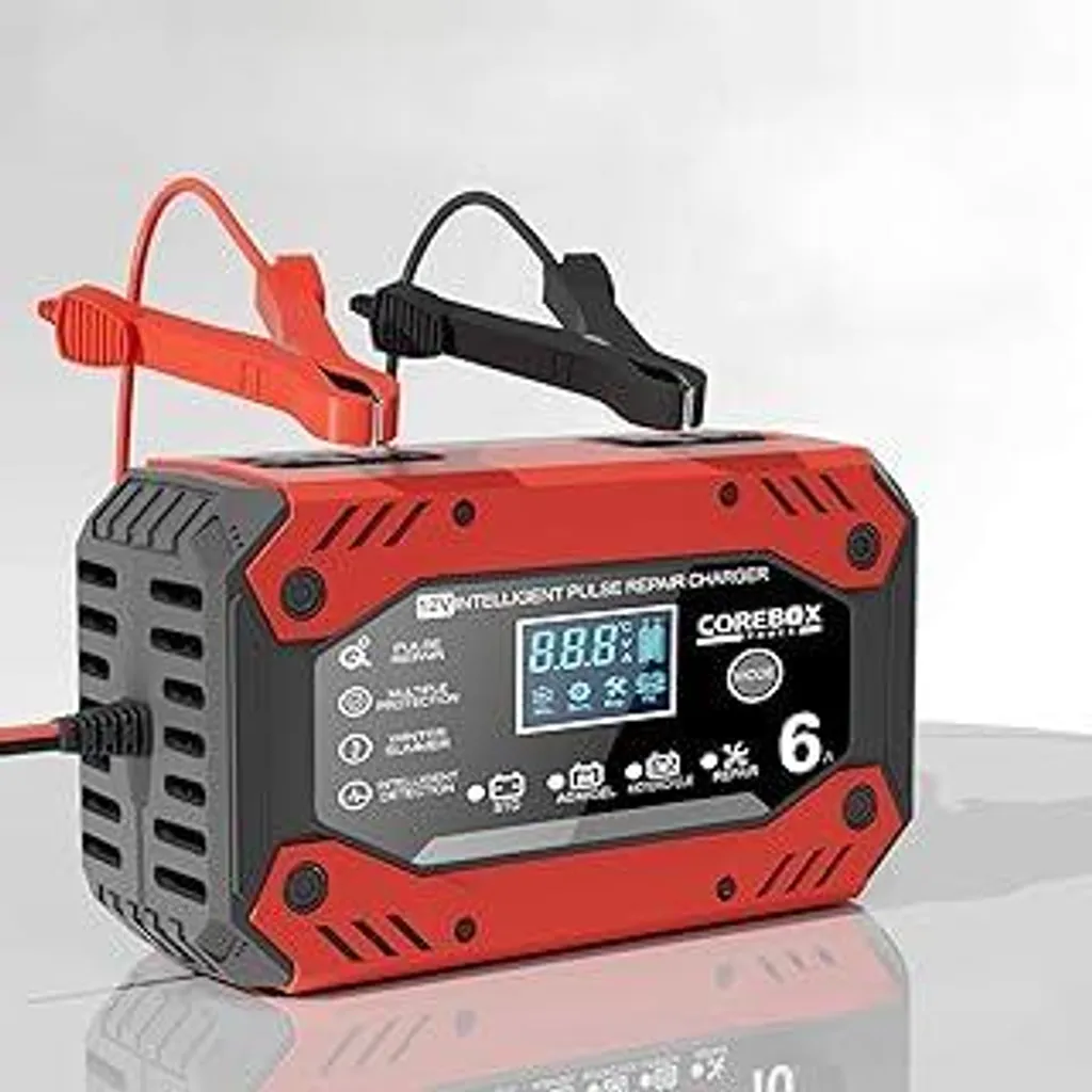 Caricabatteria Auto 12V 6A Intelligente - Riparazione e Display LCD Touch