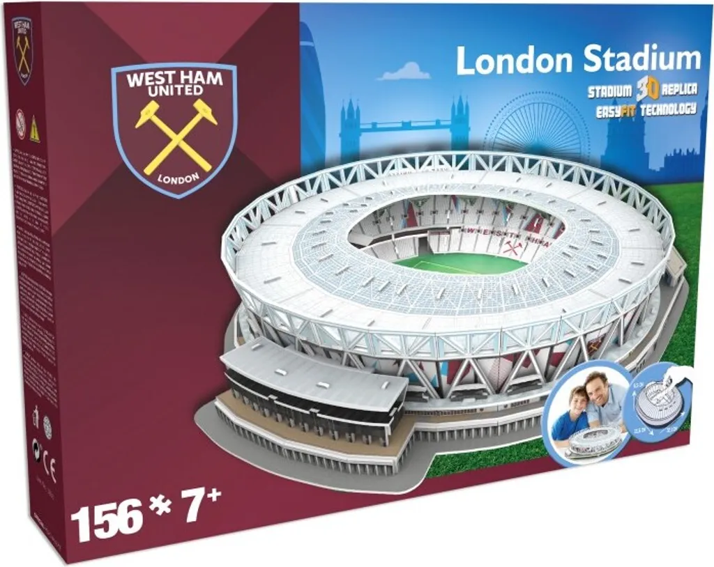 Réplique 3D London Stadium West Ham - Puzzle 139 pièces pour collection