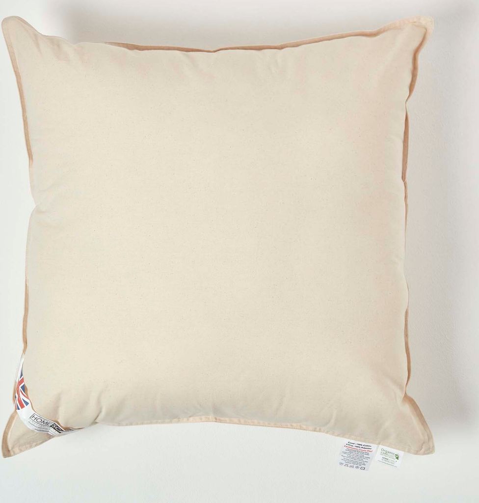 HOMESCAPES Füllkissen Bio Baumwolle mit Super Microfaserfüllung, 70 x 70 cm