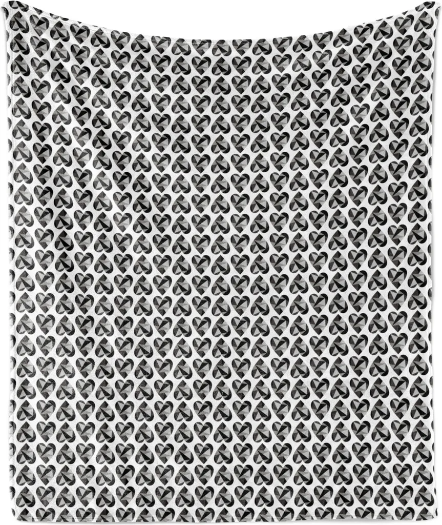 Plaid Divano 175x230 cm Grigio Bianco ABAKUHAUS Pile Flanella