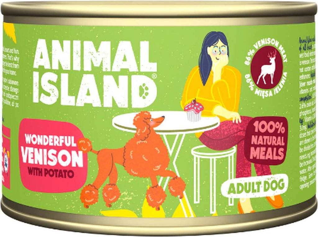 ANIMAL ISLAND Hirsch mit Kartoffeln - Nassfutter für Hunde - 410 g