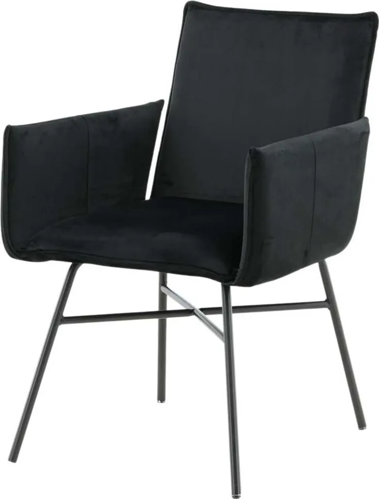 Chaise de salle à manger Petra Noire Idéale pour Longs Repas de Fête