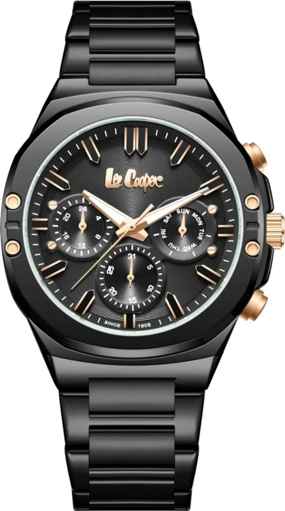 Montre Noire Lee Cooper LC07991.650 - Finition Premium et Cadran Détallé