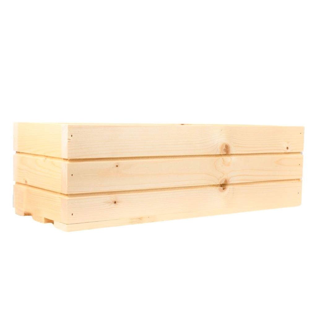 Drevená truhlica z masívneho dreva - prírodná 50 cm Obrázok produktu 