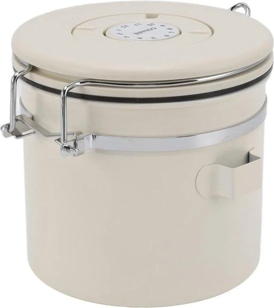 Boîte de stockage café en grains 1,2L inox pour arôme longue durée