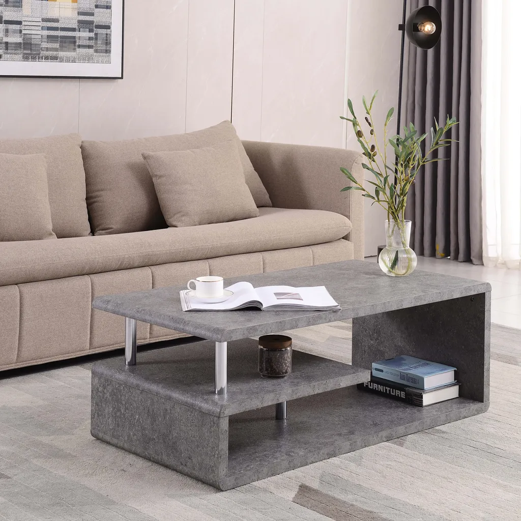Table Basse pour Salon Moderne avec Éclairage LED et Montage Simplifié - 7