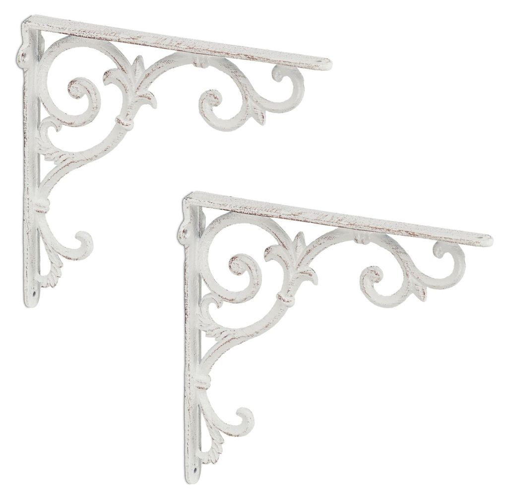 6 x staffe per scaffali in stile antico, supporti per Immagine del prodotto 