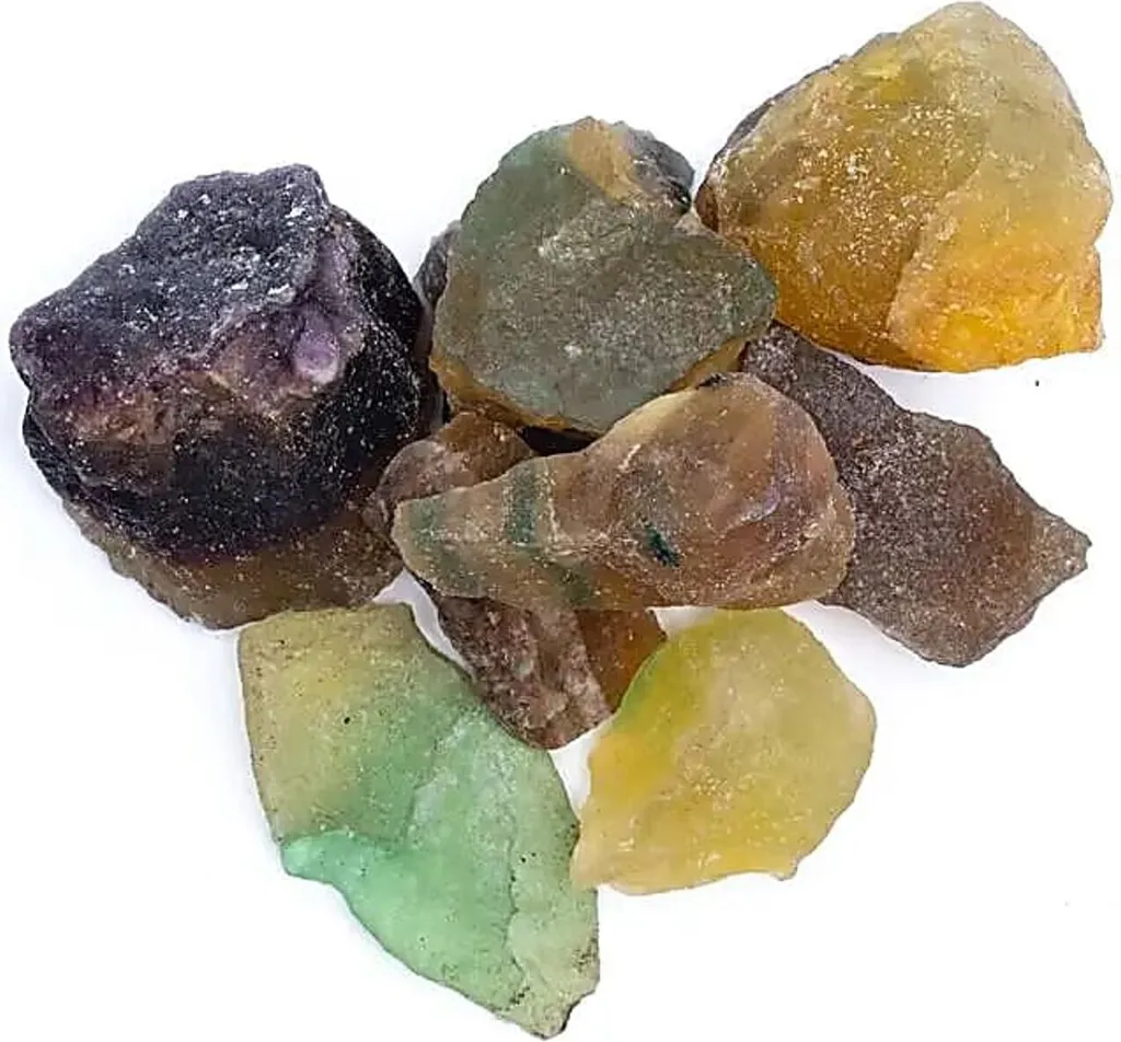 Fluorite arc-en-ciel 1000g - Cristaux bruts naturels multicolores 3-8cm