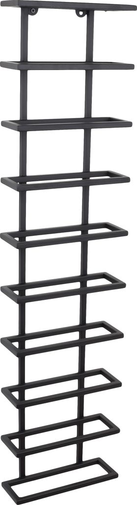 LOFT42 Pinot Wandweinregal – 10 Flaschen – Metall – Schwarz – 110 x 27 x 11,5 cm