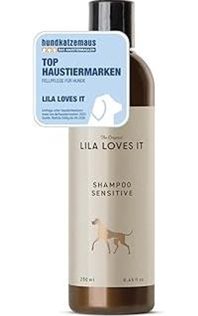LILA LOVES IT Shampoo Sensitive für Hunde – Hundeshampoo mit Aloe Vera, Mandelöl, Ringelblume und Kamille, spendet Feuchtigkeit, wirkt beruhige...