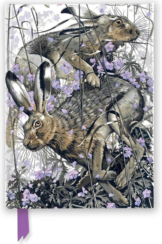 Martin Truefitt-Baker: Hares in Meadow Cranesbill (Foiled Journal)