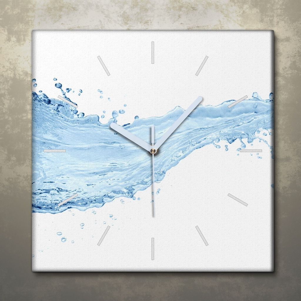 Wohnzimmer Leinwand Uhr Geräuschlos Küche 30x30 Früchte, Spritzen, Motive, weiße Zeiger