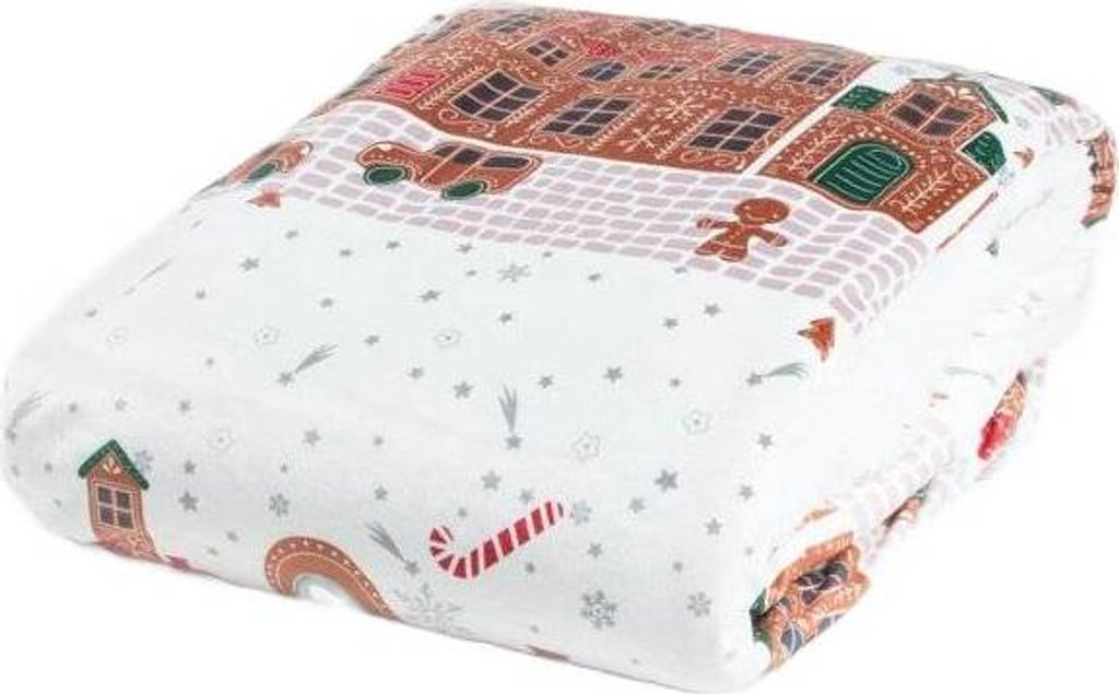 HOMLA LAPLAND Decke mit Sherpa aus Baumwollstoffen 150x200 cm