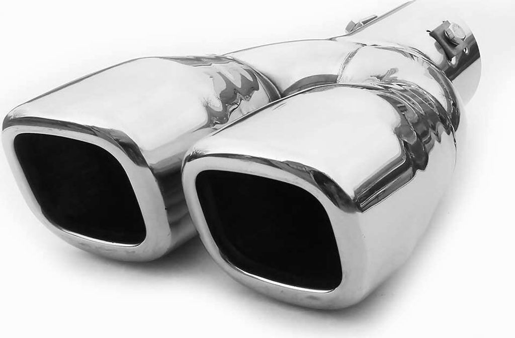 Rumplex Auspuffblende Edelstahl Sportauspuff Auspuff Endrohr Ende Endrohrblende Auspuffspitzen Endrohrblenden Schalldämpfer Spitze Universell Ausp...