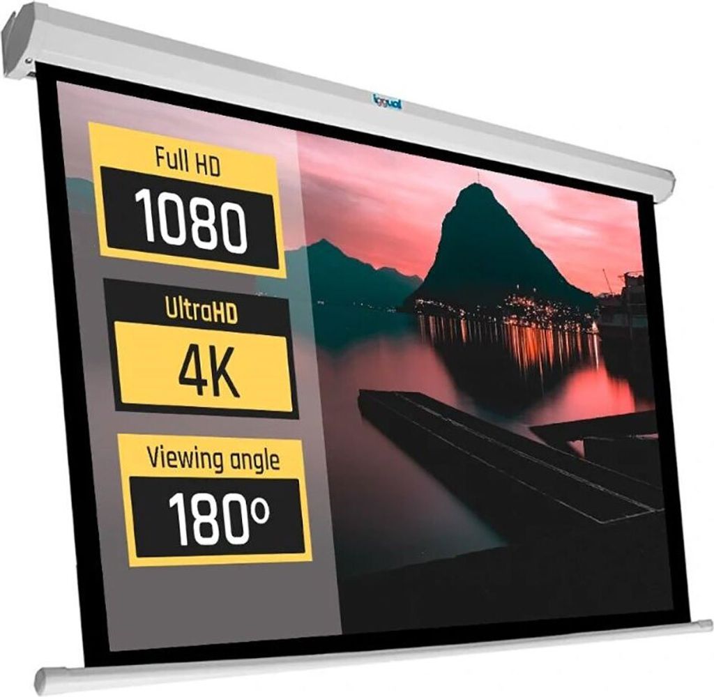 Elektrische Leinwand iggual PSIES200 200 x 200 cm Produktbild 3