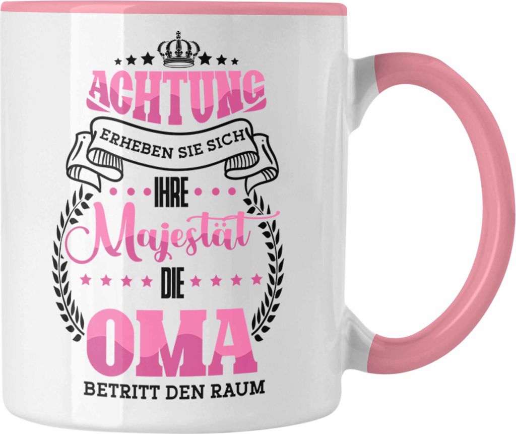 Trendation - Lustige Tasse für Oma Geschenk für Geburtstag Weihnachten Spruch (Rosa)