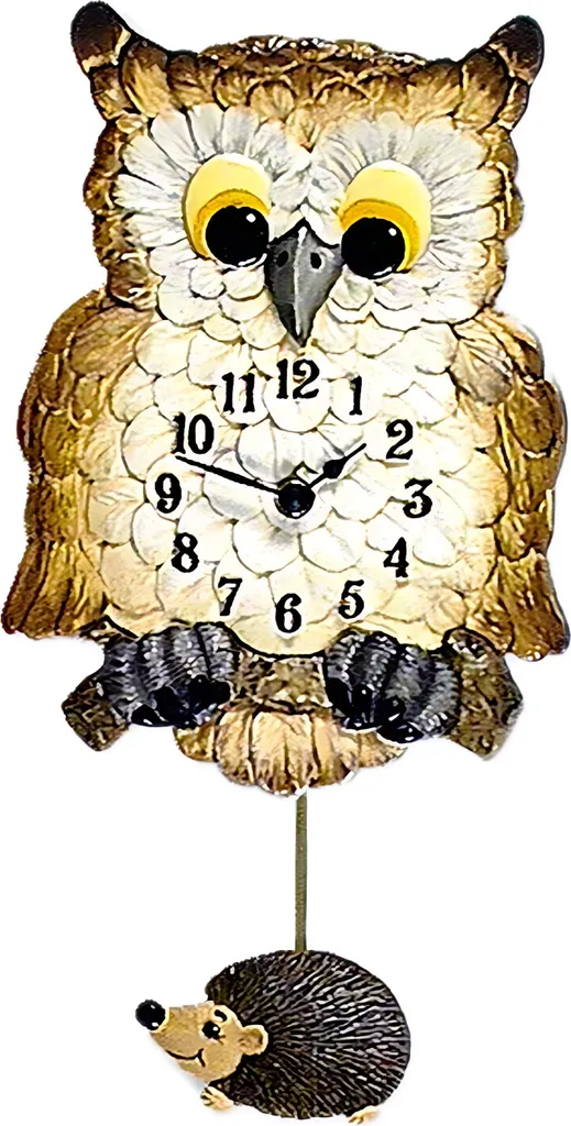 Pendule hibou en céramique artisanale Terrastudio 00.2217 faite à la main