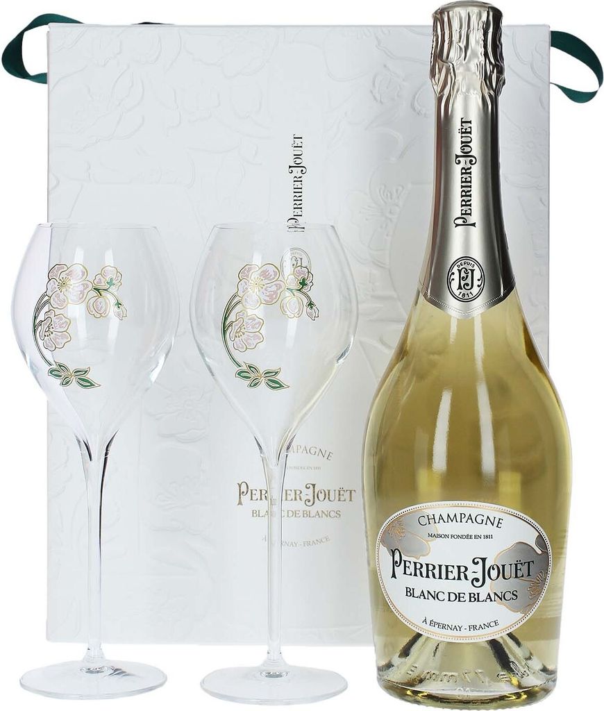 Perrier Jouet Blanc de Blancs - Geschenkset mit 2 Gläsern - Champagner