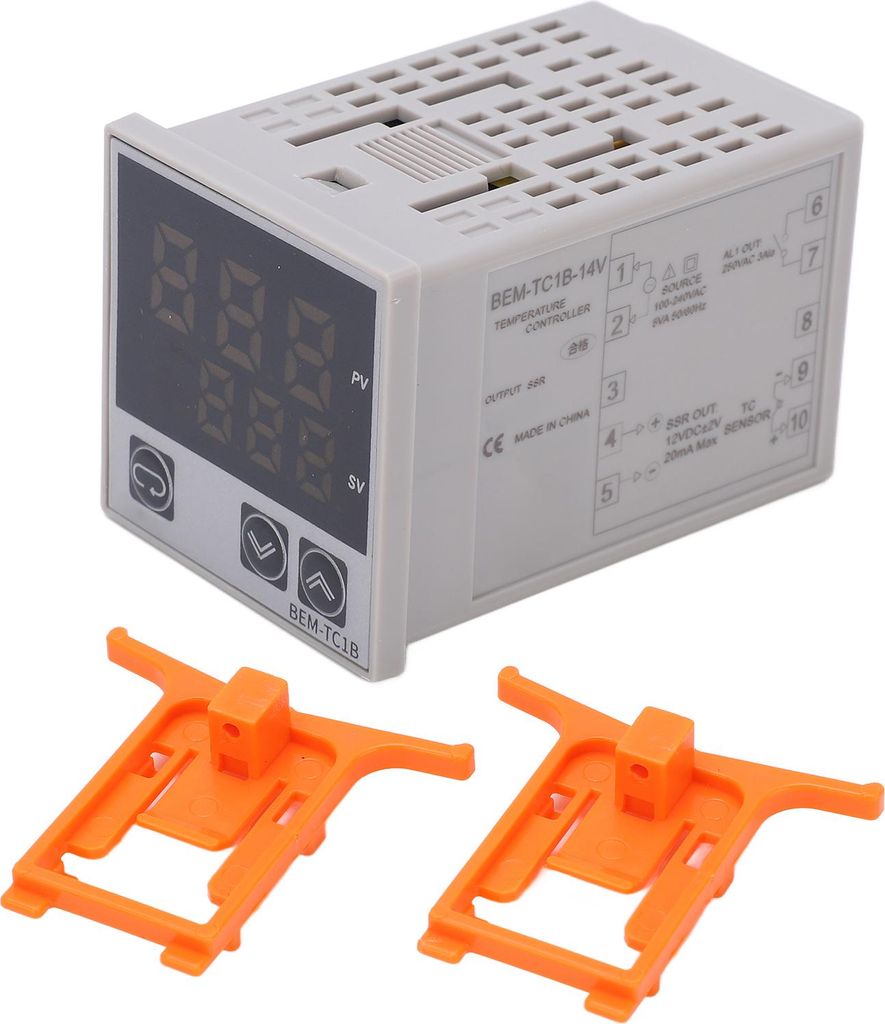 Digitaler PID-Thermostat-Temperaturregler mit Alarmschalter für Haushaltsgerätemotoren 100-240VAC (BEMTC1B14V)