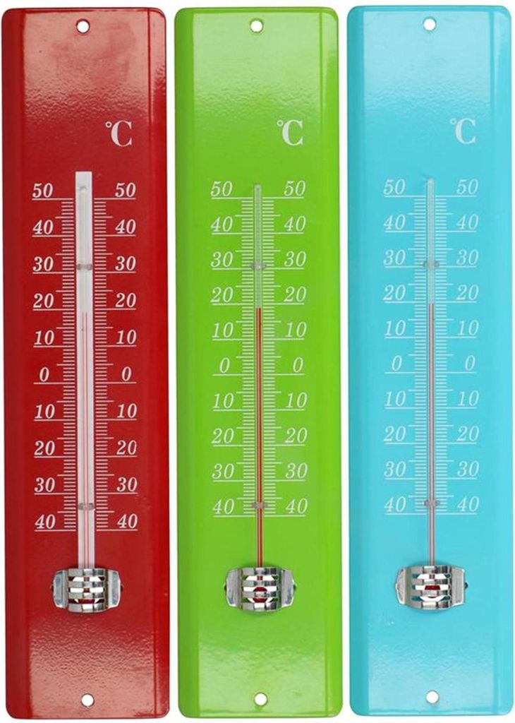 Kinzo Thermometer Metall 29,5x7x2cm