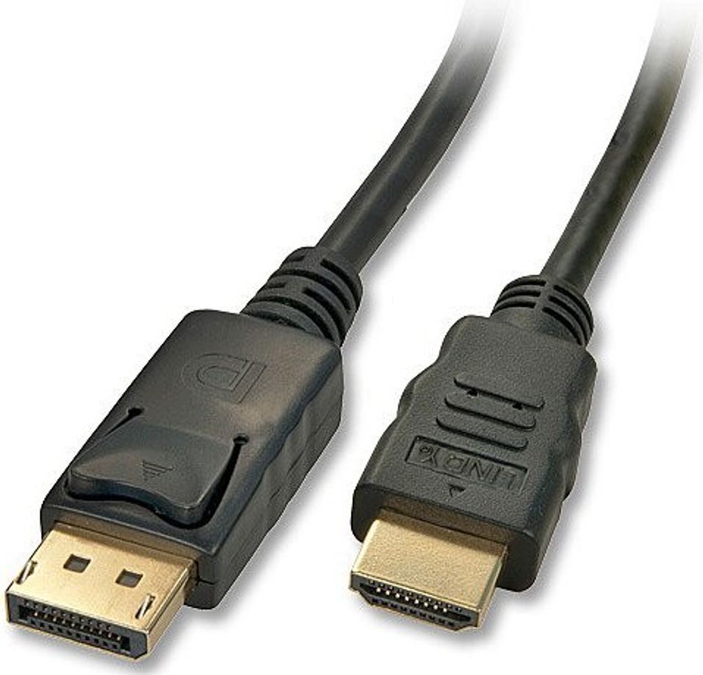 Lindy 41481 DisplayPort Stecker / HDMI Stecker Kabel 1080p 2m schwarz