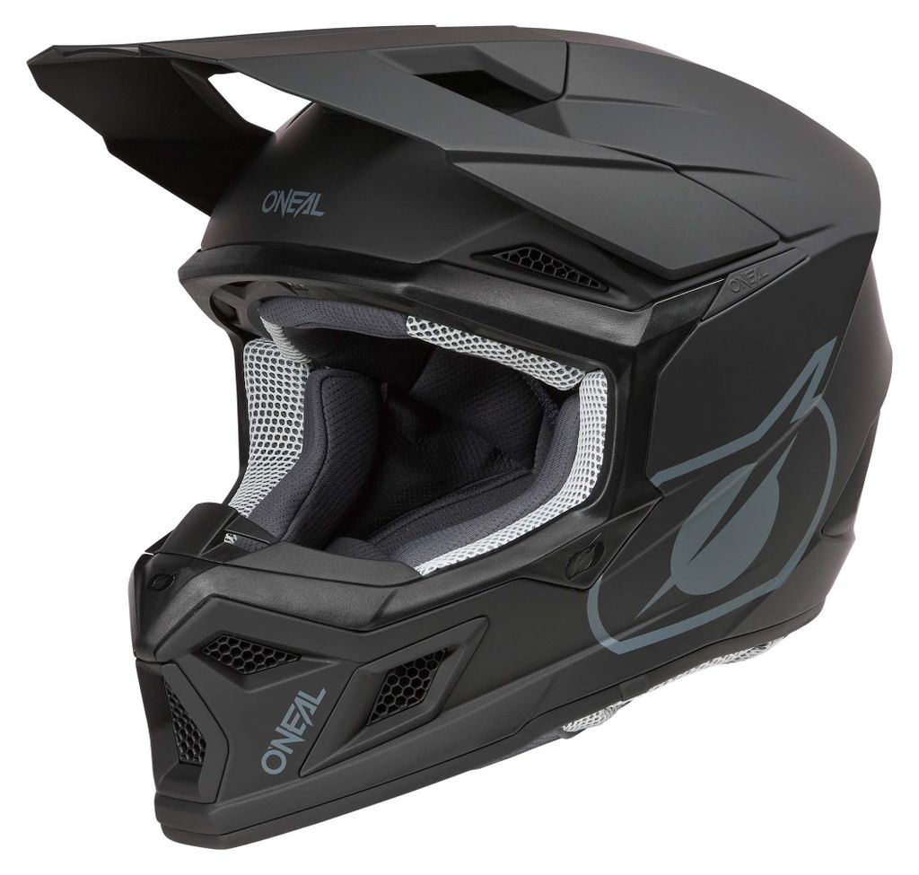 O'NEAL Motocross Helm 3SRS Solid , Schwarz, XS Produktbild 