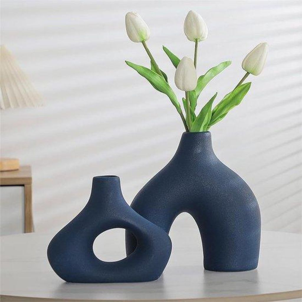 Schwarze Metallvase, hoch, honigraat, 70cm, Wohnzimmerdeko