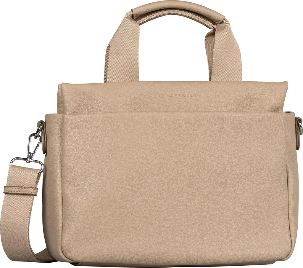 Tom Tailor Rella Shopper M Beige Taupe - Sac zippé durable et élégant