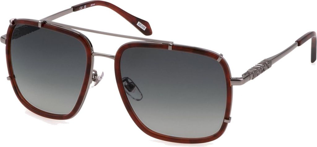 Damen-Sonnenbrille: Braun, Metall, Quadratisch, Stylisch & Kontrastreich