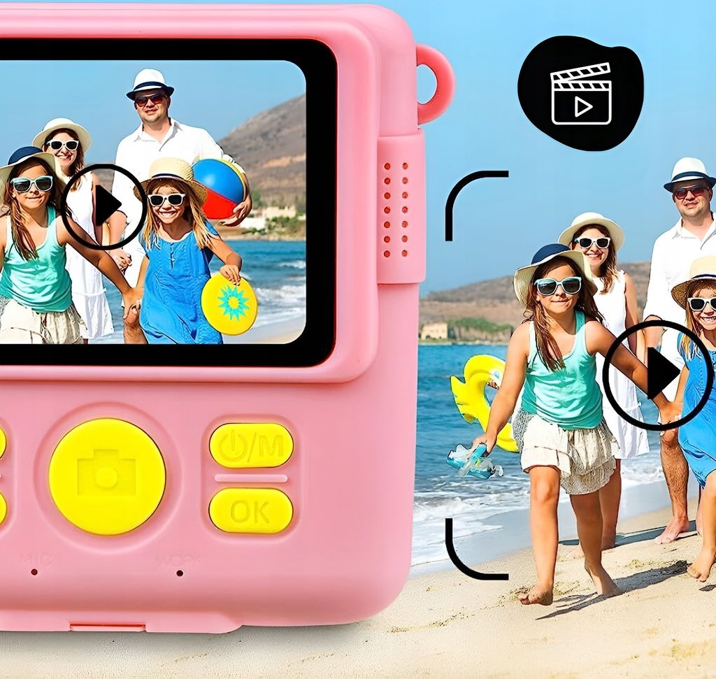 Digitální Instantní Fotoaparát Pro Děti S Tiskárnou + 32Gb Obrázek produktu 12