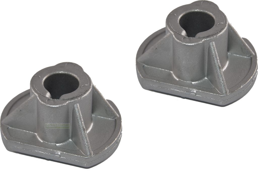 Two identical metal parts are shown against a white background.