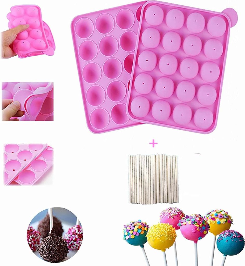 Siliconen Dienblad für Pop Cakes - BPA-frei - 20 Fächer