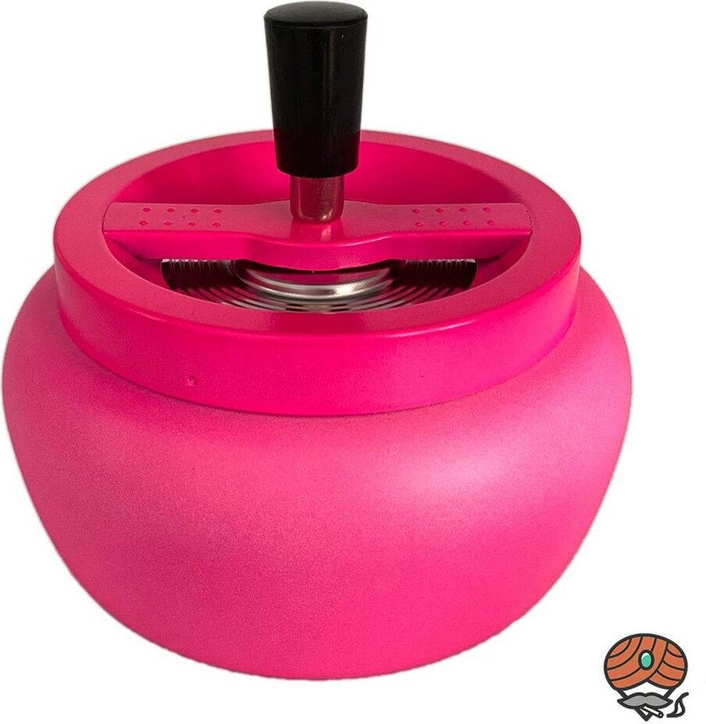 Hauser Schleuderaschenbecher / Drehascher Metall NEON PINK Produktbild 
