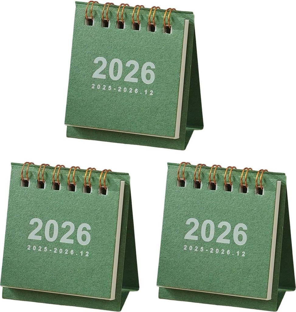 Mini-Tischkalender 2026, Jan.2026-Dez.2026, 12-Monatsplaner, kleiner Stand-Flip-Kalender mit Doppeldrahtbindung für das Home Office