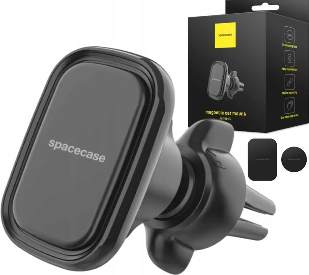 Supporto Auto SPACECASE SC08 - Design Magnetico Premium Nero