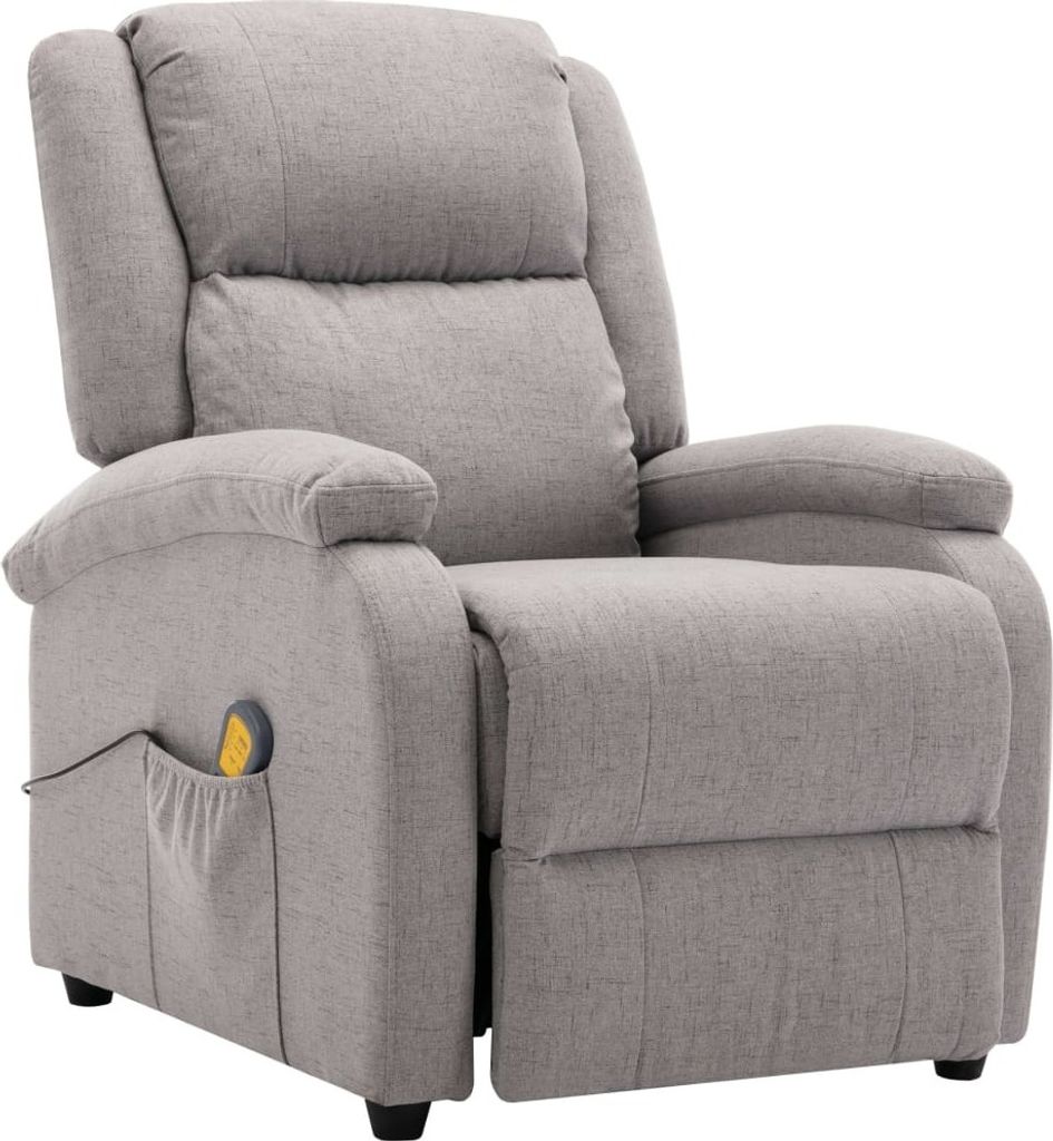 Massagesessel Hellgrau Stoff