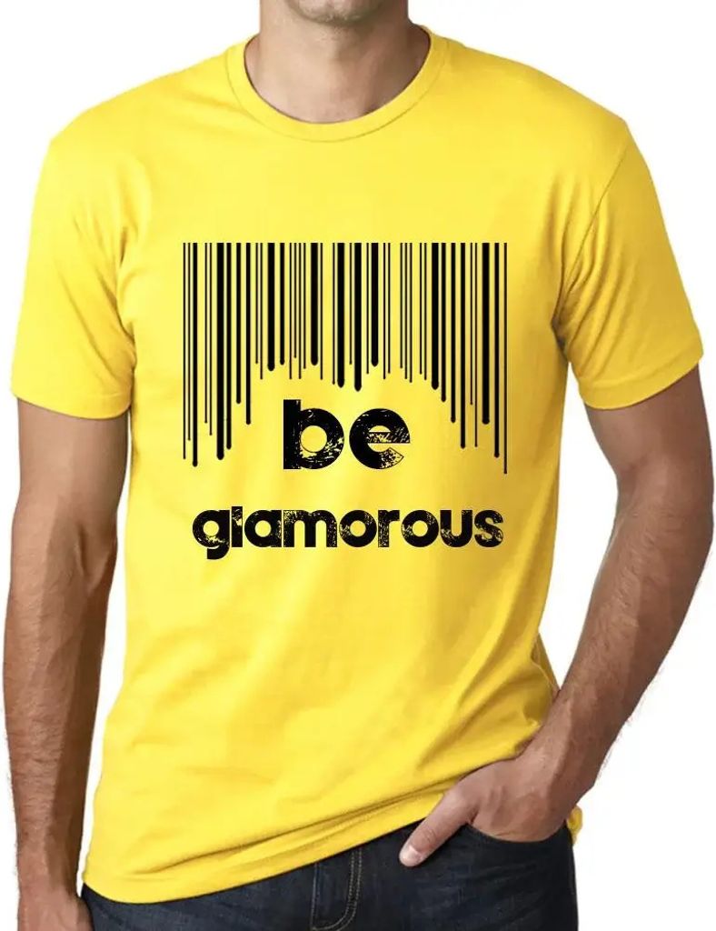 Herren Grafik T-Shirt Barcode ist glamourös – Barcode Be Glamorous – Öko-Verantwortlich Vintage Jahrgang Kurzarm Lustige Druck Geburtstag Ges...
