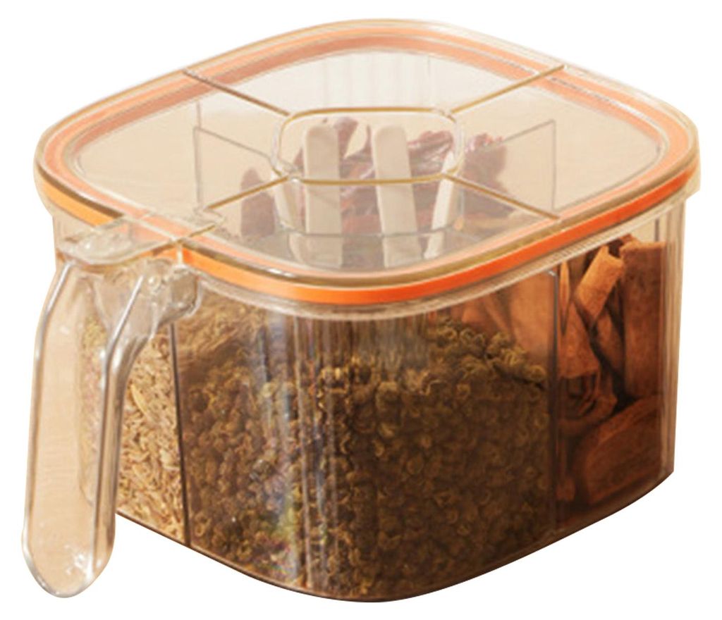 Küchengewürzglas mit Löffelschlitz, mehrteiliger Salz- und Pfefferstreuer, transparente Gewürzbox