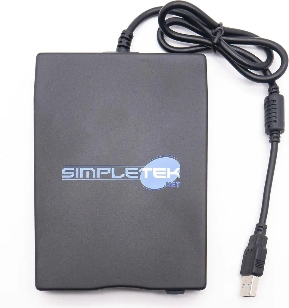 Lecteur disquette USB externe portable noir pour Windows XP et 2000