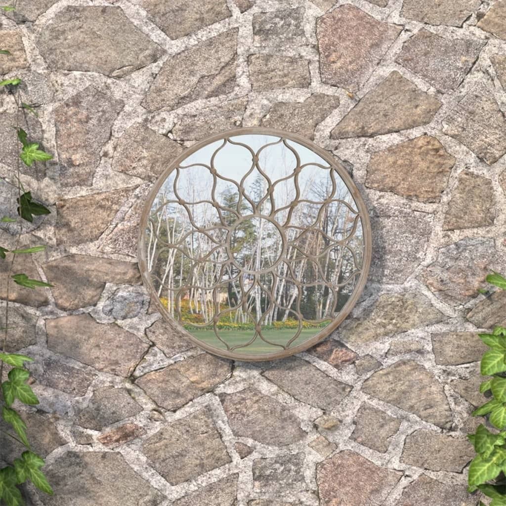 The Living Store Gartenspiegel Sand 40x3 cm Eisen Rund