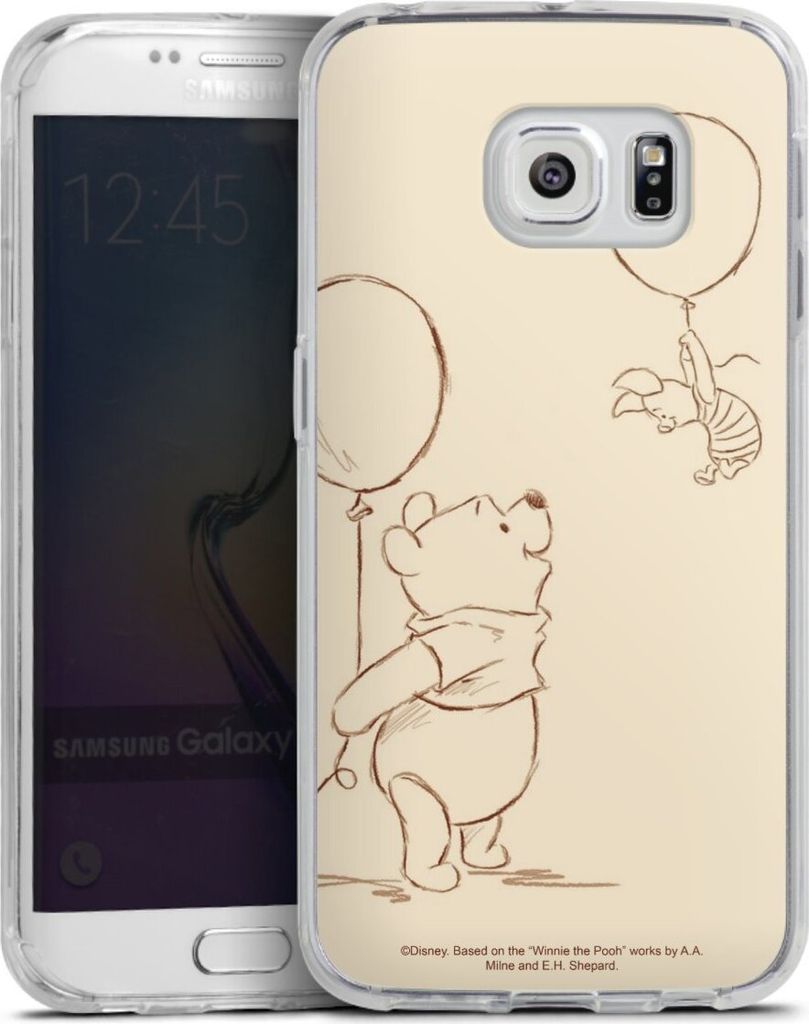DeinDesign Handyhülle für Samsung Galaxy S6 Edge Silikon Hülle Case Smartphone Schutzhülle Disney Offizielles Lizenzprodukt Winnie Puuh