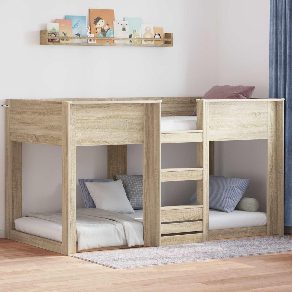 "Schlussverkauf" Einzelbett 1 PLACE - Etagenbett für Kinder Sonoma-Eiche 90x200 cm Holzwerkstoff C1874